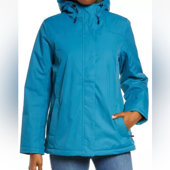 L.L. Bean Women's Winter Warmer Jacket Aquamarine   with Fleece Lining Size L - Picture 3 of 14